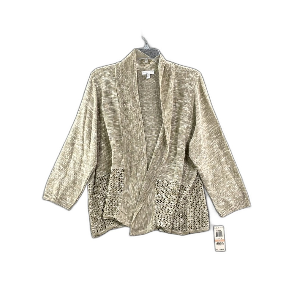 Charter Club FT Boleros Cardigan Sweater Womens 2X Open Front Streetwear Grunge